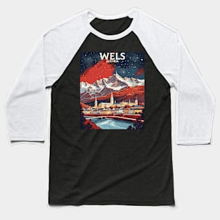 Wels Austria Vintage Travel Retro Tourism Baseball T-Shirt